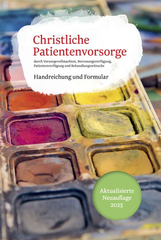 Titelseite der Christlichen Patientenvorsorge, Neuauflage 2025